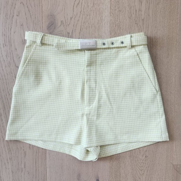 A/X Armani Exhange Size 2 High-Rise Gingham Shorts - Picture 1 of 9